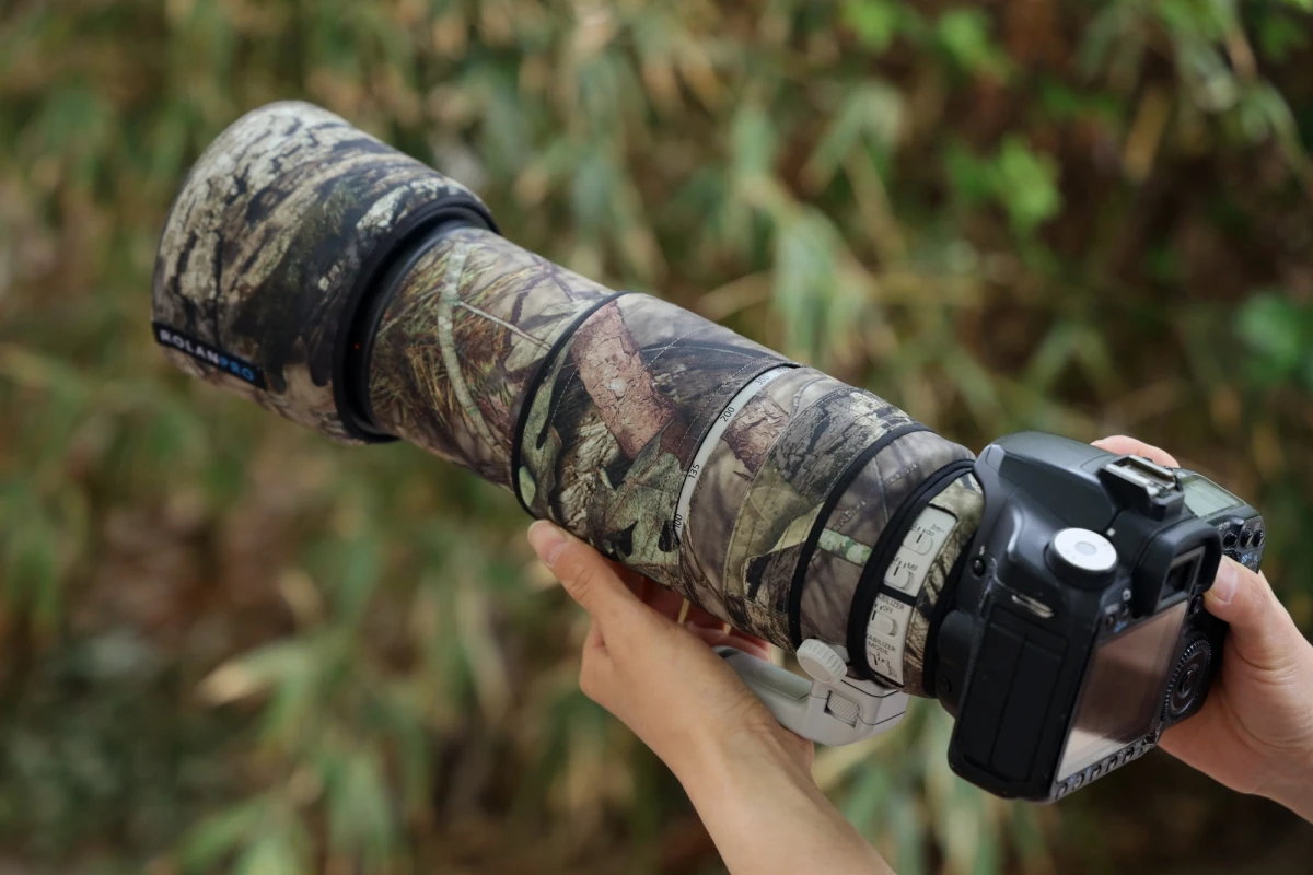 Rolanpro linsen mantel kleidung regenschutz für canon ef 400-4,5mm f2.6-2.0l ist ii usm schutzhülle slr kamera objektiv pistolen hülle – Detail 5