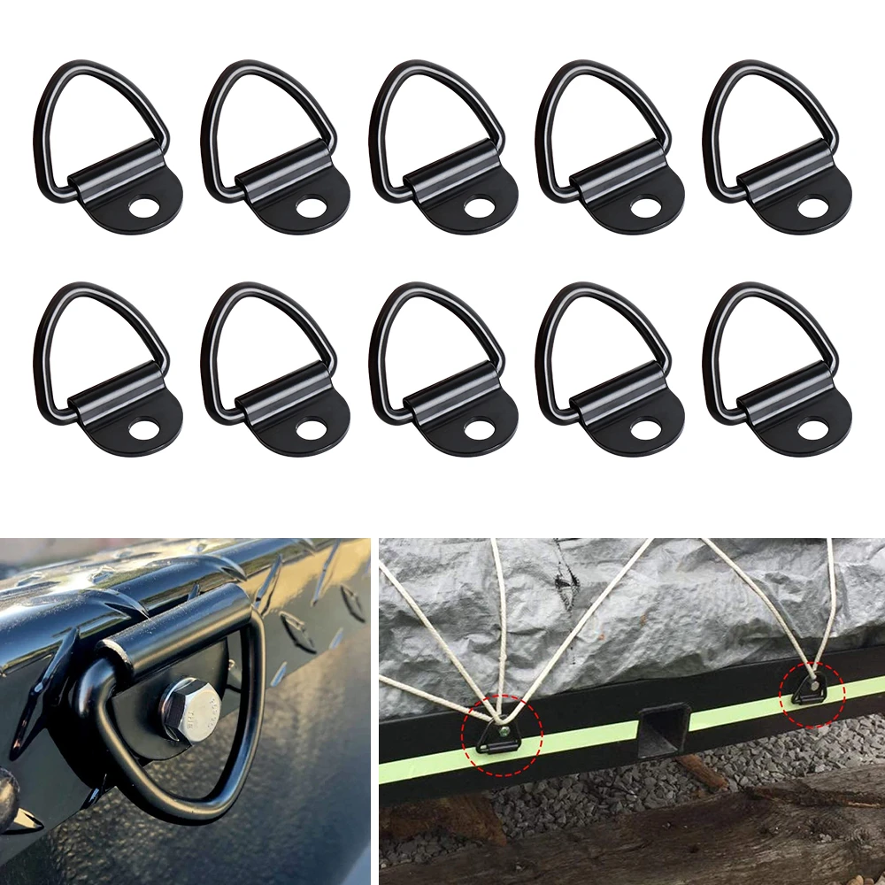 Heavy Duty Truck Bed Tie Down Anchors Rings Trailers Hook Cargo Bolt On V Shape Ring Pickups