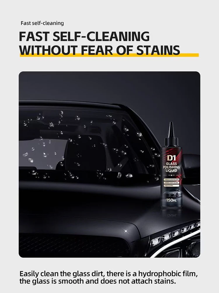 Car Glass Oil Film,Anti-rain Anti-fog,Specialized For Removing Stubborn Heavy Oil Film Coatings and Enhancing Surface Finish