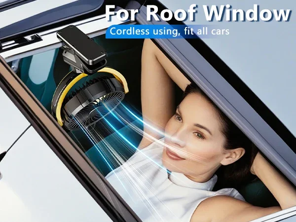 Portable Battery Powered Clip On Fan For Car Visor 360 Rotation_voghion.com