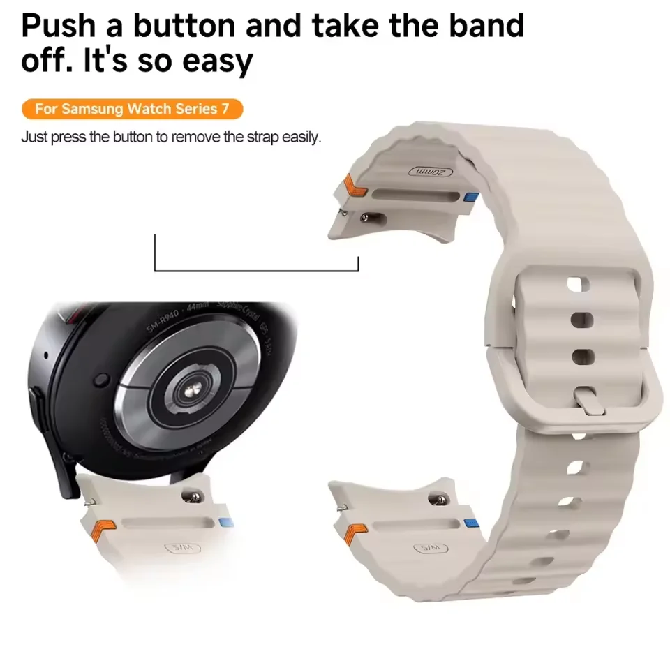 Premium Sports Silicone Smartwatch Strap - Universal Design for Optimal Comfort and Style