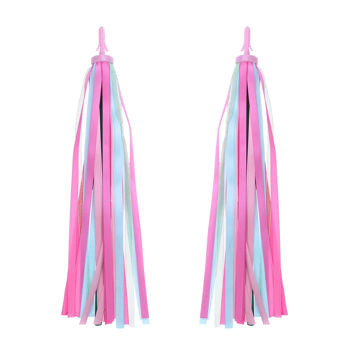 

One Pair of Childrens Bike Handlebar Streamers Bicycle Grips Tassels Ribbons Baby Carrier Accessories (Pink)