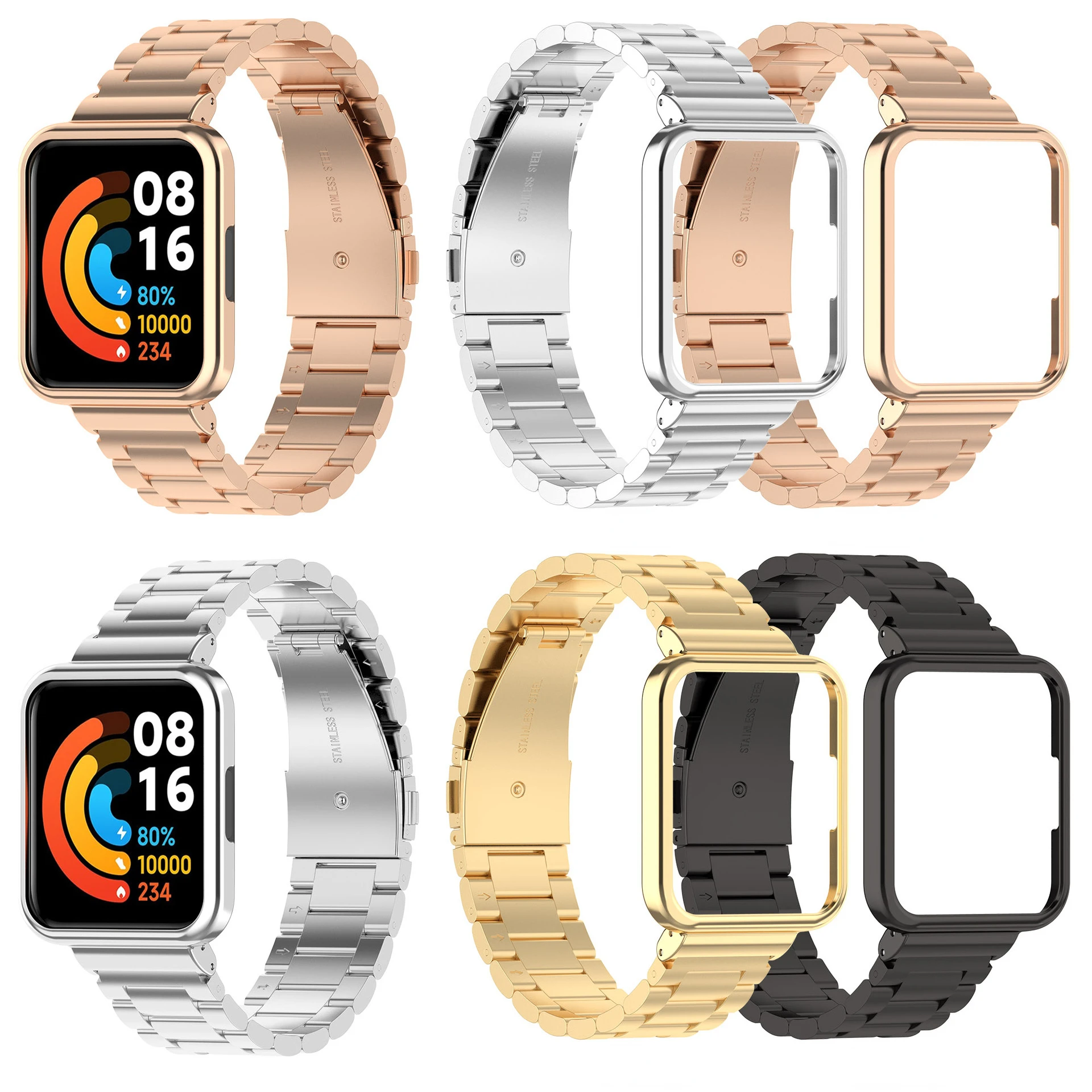 

Stainless Steel Strap for Redmi Watch 2 Lite Bracelet for Xiaomi Redmi Watch 2 Lite Smartwatch Metal