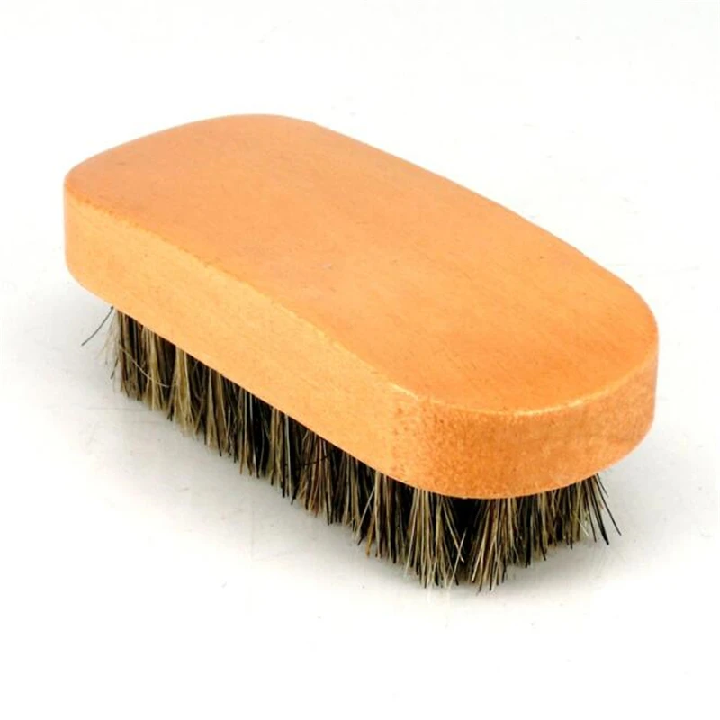 Pig Hair Shoe Shine Brushes With Horse Hair Bristles For Boots Shoes Care Cleaning Brush For Suede Nubuck Boot 3