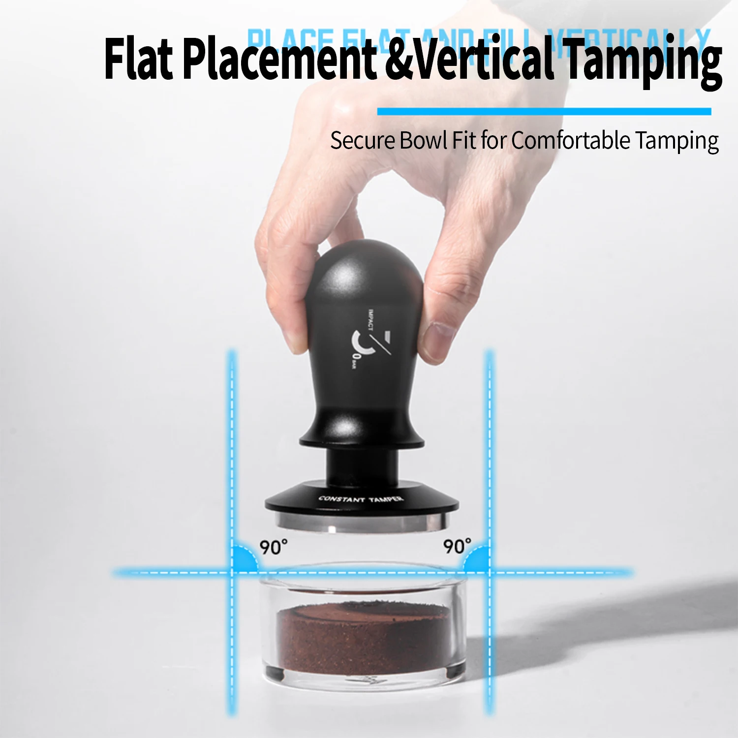 OANKR Constant Pressure Espresso Tamper with Calibrated Spring-Loaded Mechanism, Chic Barista Tool