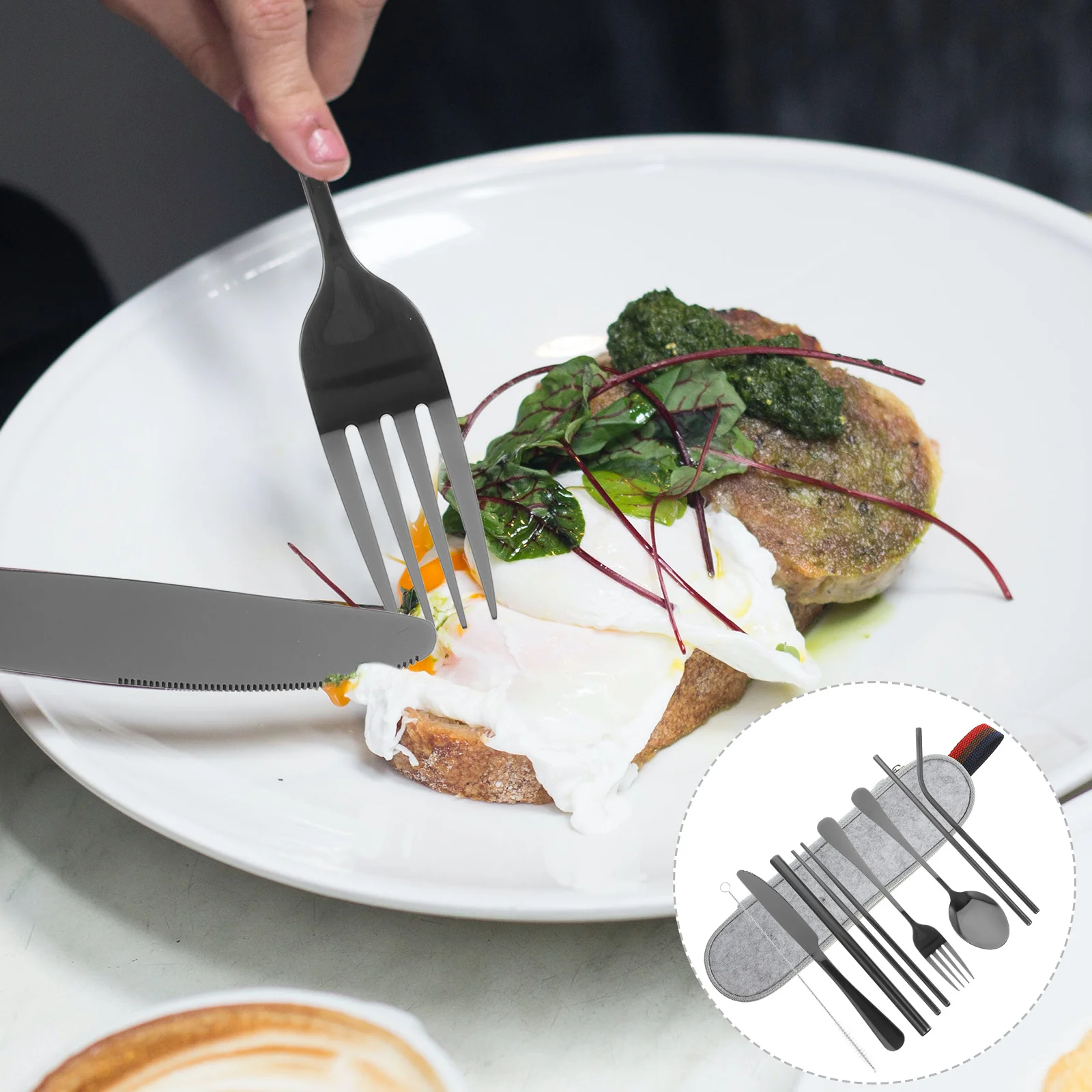 

Western Cutlery Set Stainless Steel Utensil Outdoor Portable Utensils