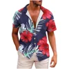 Hawaiian Fashionable Lapel Shirts For Men Summer Tropical Plant Printed Loose Short Sleeve Button-Down Beach Holiday Shirts 5XL 3