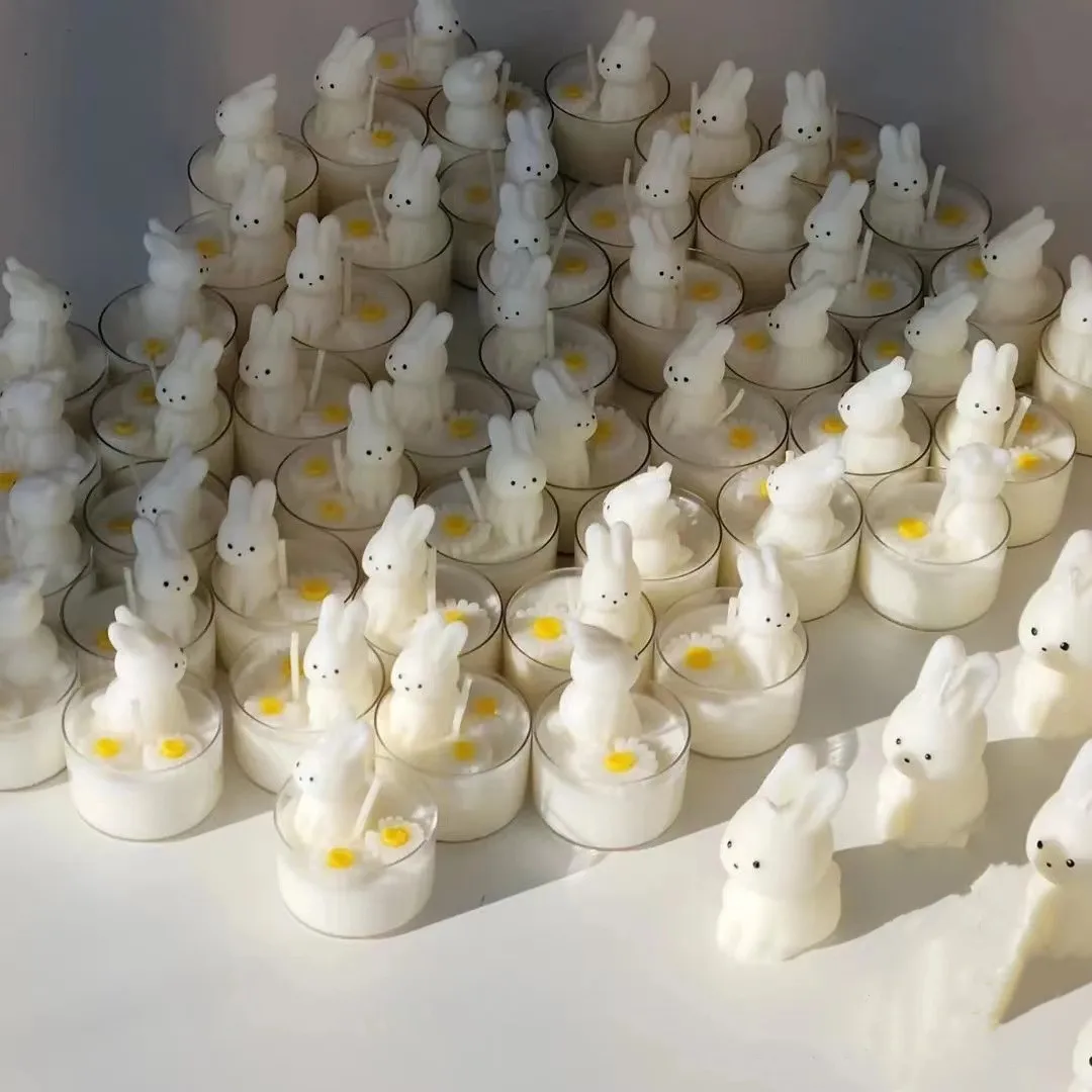 Silicone Mold Cake Mold Silicone Candle Mold Aromatherapy Candle Mold Silicone Candle Molds Candle Mold Beeswax Mold Mini Cute Rabbit for DIY
