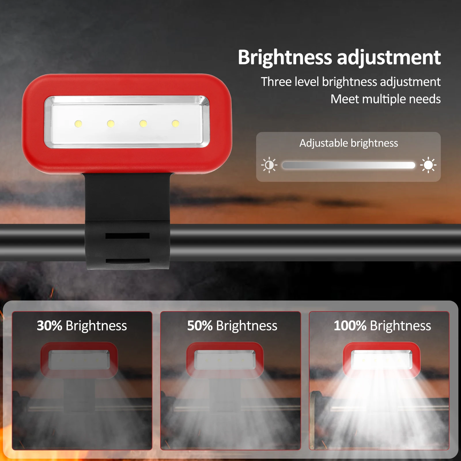 Adjustable Brightness Grill Light LEDs Grill Lamp With Magnetic Base Adjustable Strip Barbecue Light Durable Barbecue Lamp