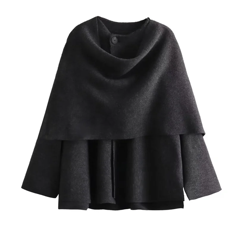 

2023 New Women Style with Asymmetric Scarf Knitted Long Sleeve Sweater Winter High Street Fashion Versatile Comfortable Tops