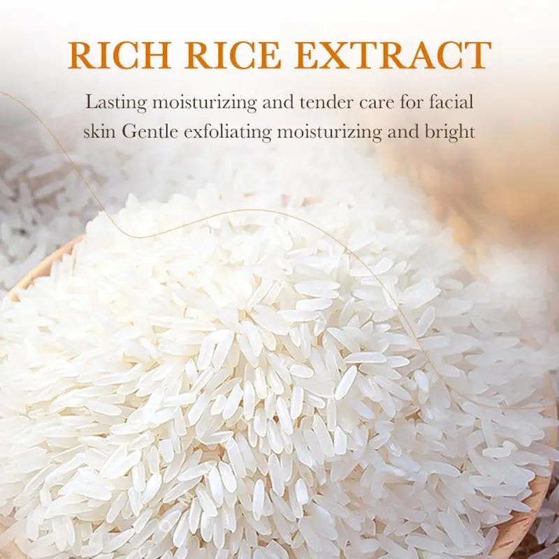 Rice Water Face Cleanser Rice Raw Pulp Foaming Facial Cleanser 120ml Soothing Facial Cleanser With Brush Head Clear Face Wash 3