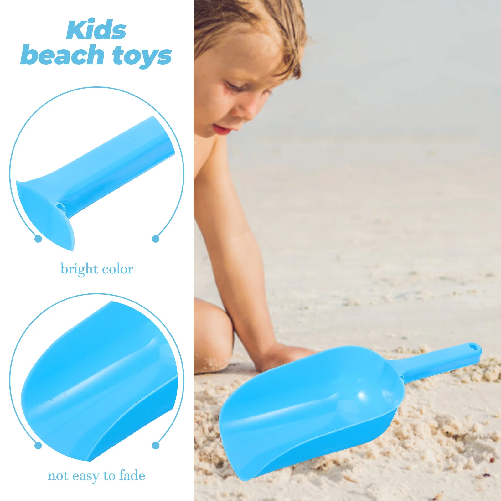 3Pcs Mini Sand Shovels Beach Toys Plastic Snow Spade Playthings for Children 5
