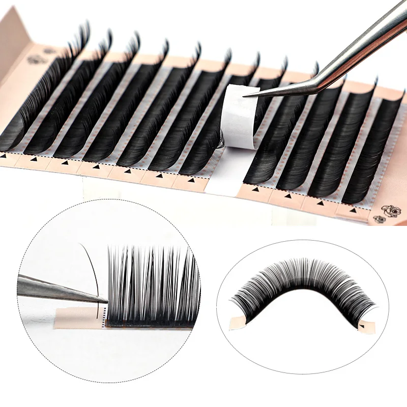 SHIDISHANGPIN Eyelash Extensions Natural C/D Curl Soft Wispy Individual False Lashes Professional Make up Tool Cilia Faux Cils 3