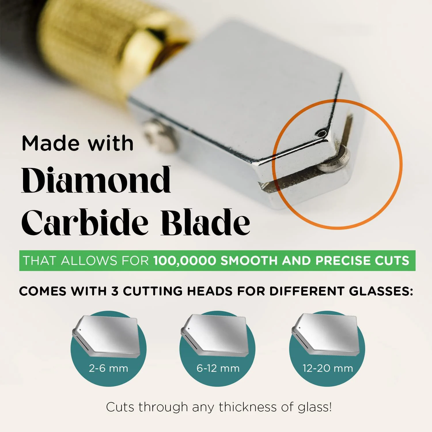 5PCS/SET Diamond Glass Cutter Professional Glass Bottle Tile Mirror Cutting Tools Oil Feed Diamond Cutter For 2-20mm Thick Glass 4