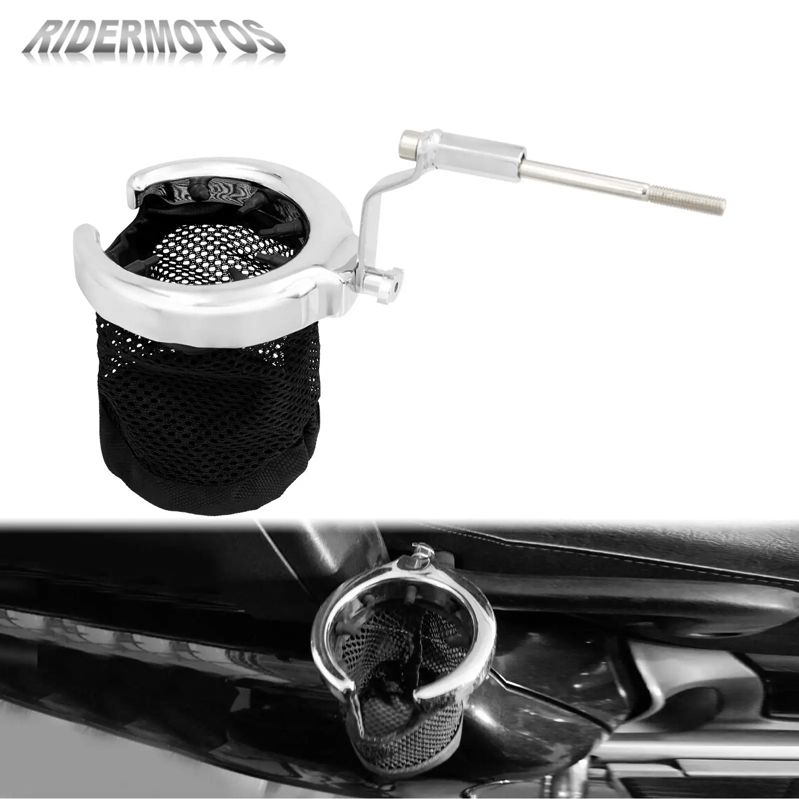 

Motorcycle Chrome Rear Passenger Drink Cup Holder Bracket For Honda Trike GL1500 1988-2000 GL1800 F6B 2013-2017 Tour 2018-2020