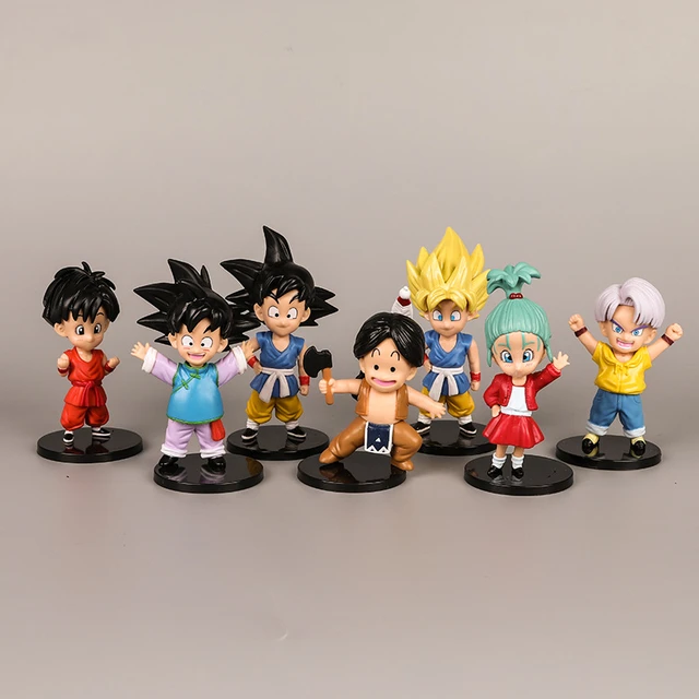 6Pcs Anime Dragon Ball Z Ação Filho Goku Vegeta Trunks Son Gohan Super  Saiyan Mini PVC Estatueta Colecionável Modelo Toy Kids Gift - AliExpress