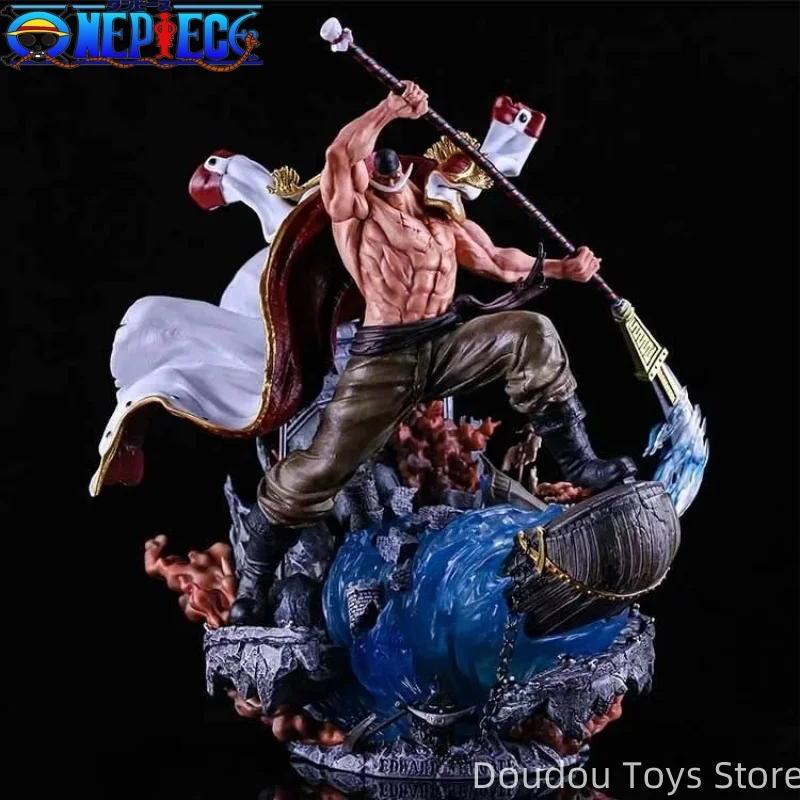 

40cm One Piece Anime Figure JM White beard Edward Newgate Oversized statue luminescent PVC Action Figure Collectible Model Toy