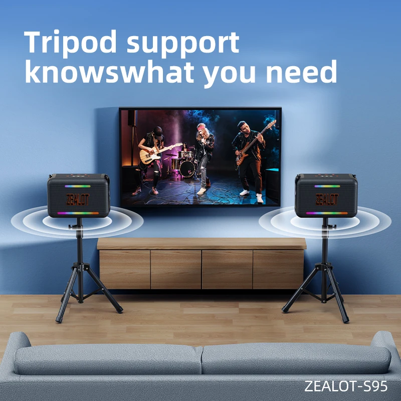 ZEALOT-S95 160W Portable Bluetooth Speaker High Power Waterproof