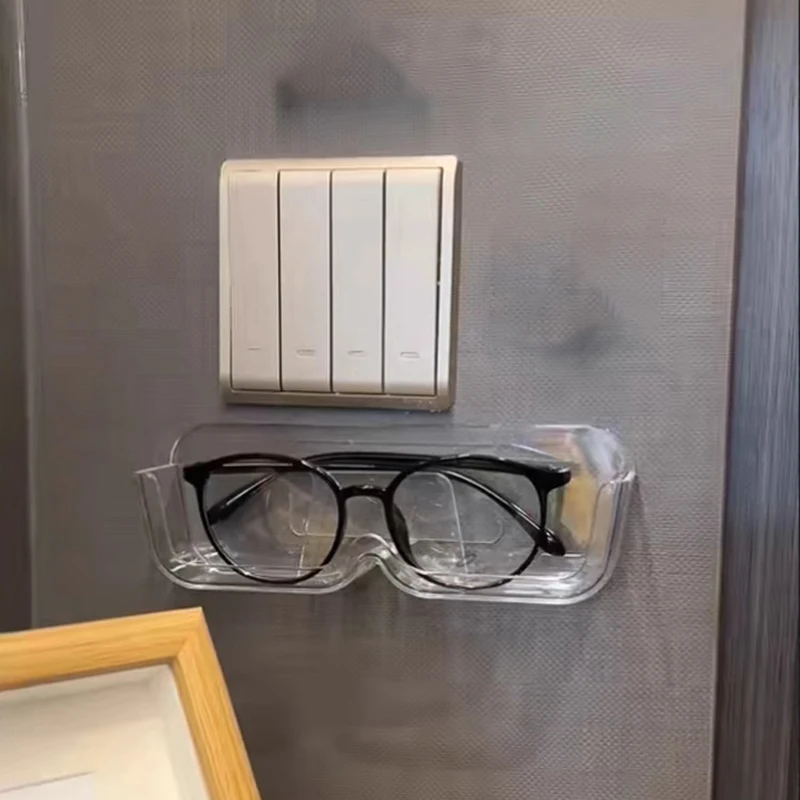 1PC New Eyeglasses Organizer Rack Wall Mounted Sun-glasses Display Holder Wardrobe Decoration Storage Box Sunglass Organizer
