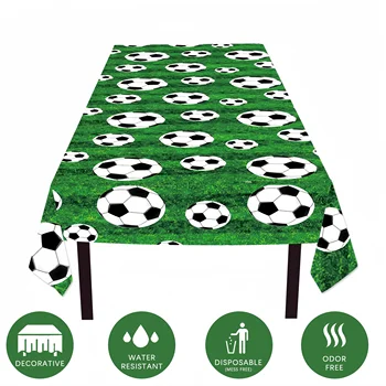1/3 Stuks Voetbaltafelkleed voor WK 2026 feest Verjaardagsparty Decoraties - Plastic Tafelkleed voor Ballen-thema Benodigdheden 6