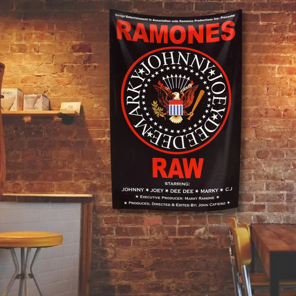 American Rock Band Tapestry R-Ramones Punk Music Prints Home Decor Wall Hanging Bedroom Dorm Background Concert Banner Fans Gift