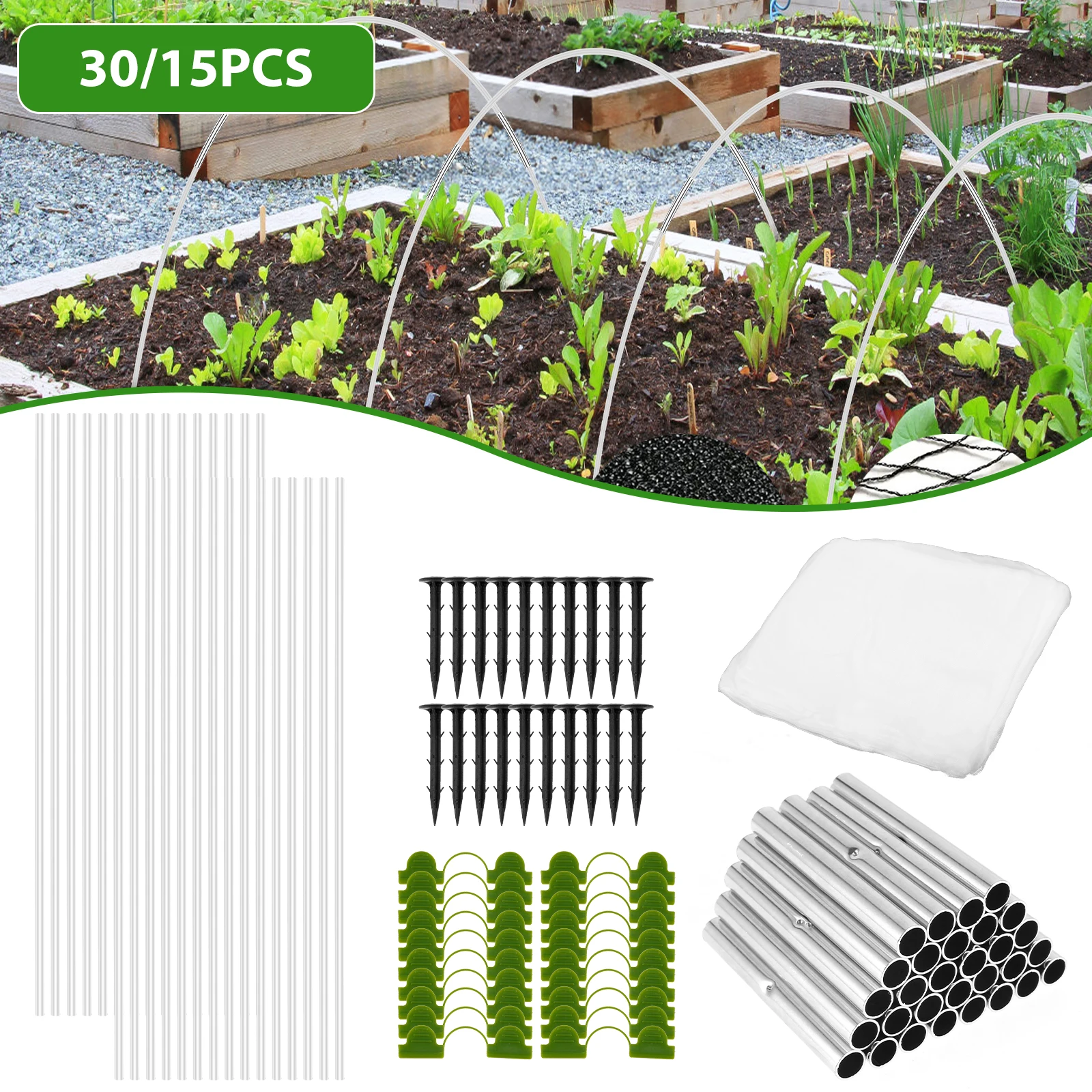 Greenhouse Plant Hoops Set Reusable Fibreglass Grow Set Seedling Arch Shed Bracket Vegetable Garden Grow Tunnel Support