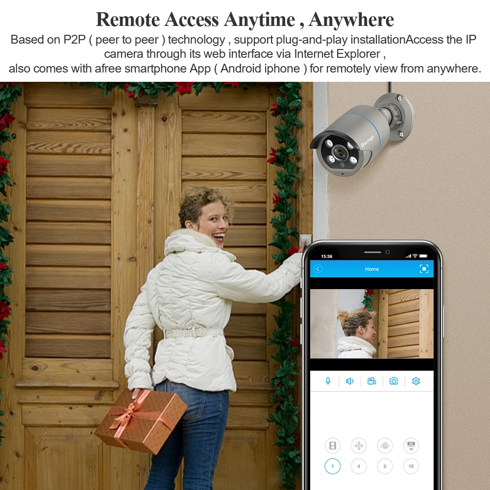 Techage Merevlemez 4MP AI POE Ip camer Két Mód Hang Ir éjjeli kültéri Vízhatlan esőköpény CCTV videó biztonsági Őrzés camer számára NVR készlet