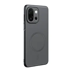Premium Soft Leather Magnetic Protective Case for OnePlus 15T (Gray)