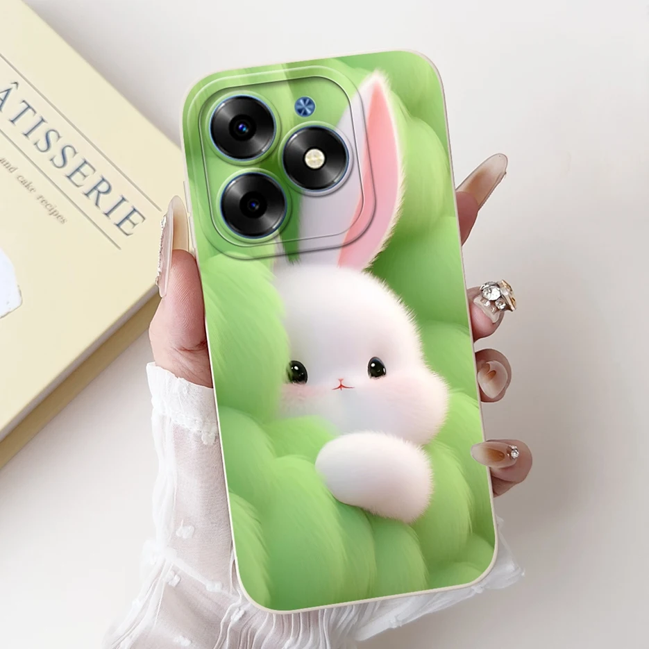 Cute Panda Cartoon Cover - Soft Silicone Case for Tecno Spark 20 Series