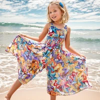 Robe d'été bohème à fleurs pour filles, robes de plage en mousseline de soie, vêtements floraux pour adolescentes de 6 8 10 12 14 ans 1