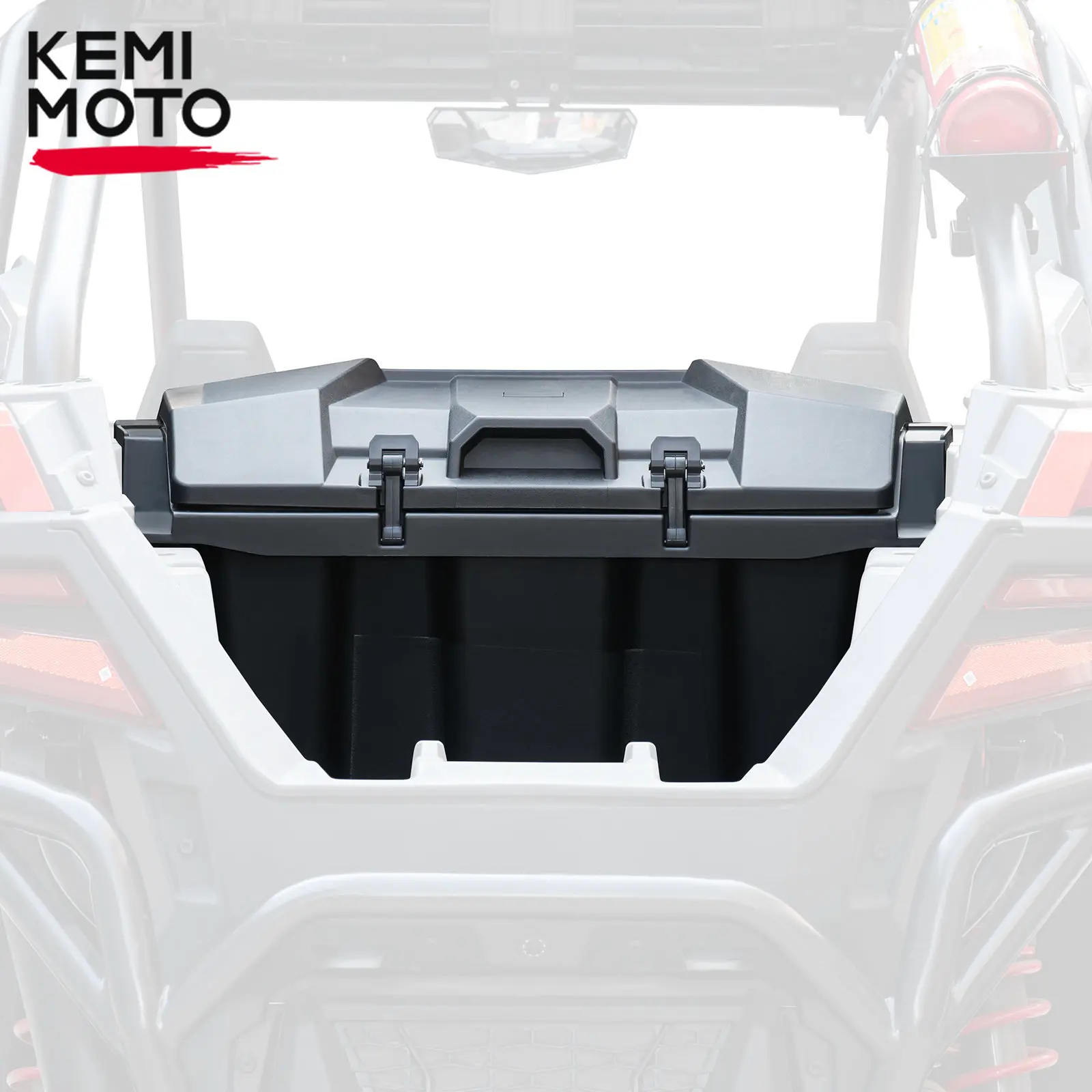 KEMIMOTO 42 QT Storage Rear Cargo Box Compatible with Polaris RZR PRO XP / 4 2020-2023 Low-Density Box with Two Lockable Latches