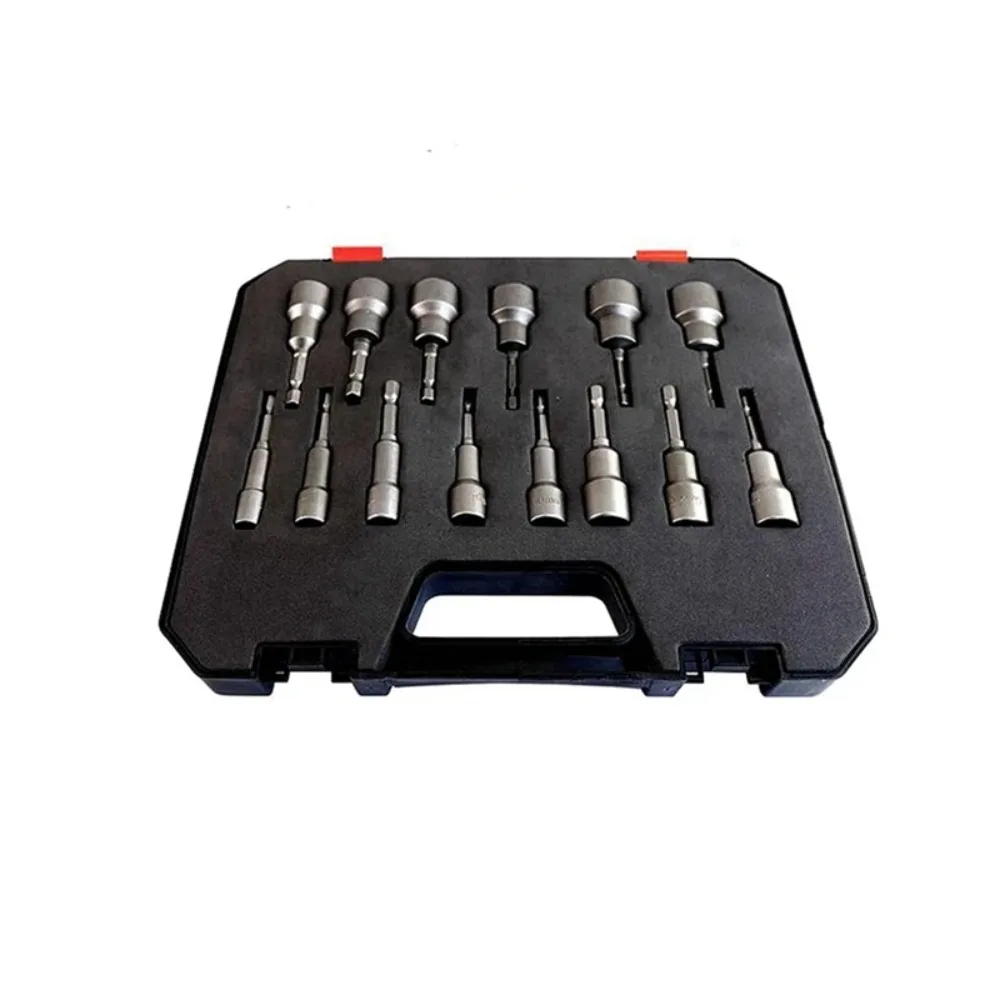 Krachtige 65mm/80mm/150mm Hex Socket Sleeve Nozzles Nut Driver Set Power Nut Driver Power Drills Impact Drivers Repair Tools 6