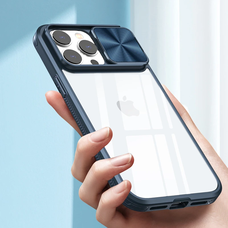 Hard Case For iPhone With Slide Camera Lens
