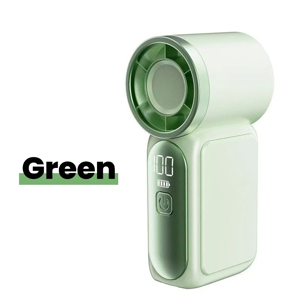 Compact Rechargeable Mini Fan with 5-Speed Digital Display