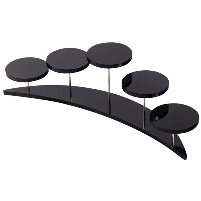 Acrylic Half Moon Dessert Cupcake Display Stand for Appetizers Collection Figures Pastries Wedding Home 4