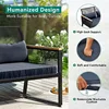 Patio Loveseat Wicker Outdoor Furniture All Weather Rattan Conversation Loveseat 5