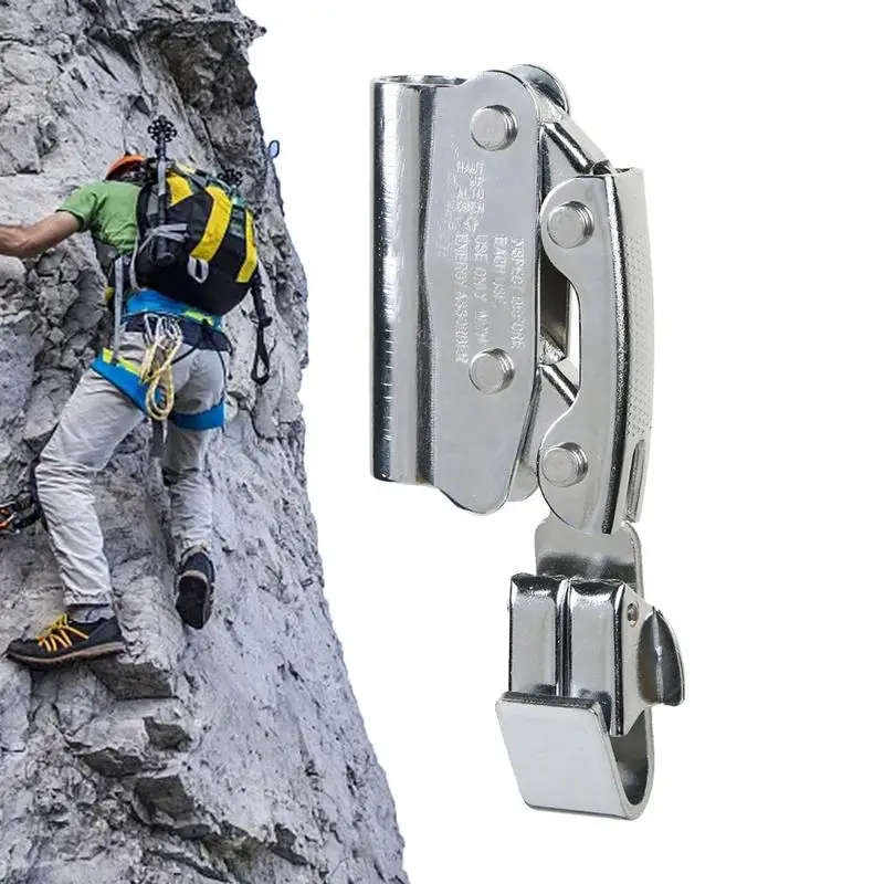 

Steel Rope Gripper Climbing Ascender Device Self-Locking Rope Grab Sturdy Climbing Anti Fall Rope Grab Attractive Drop