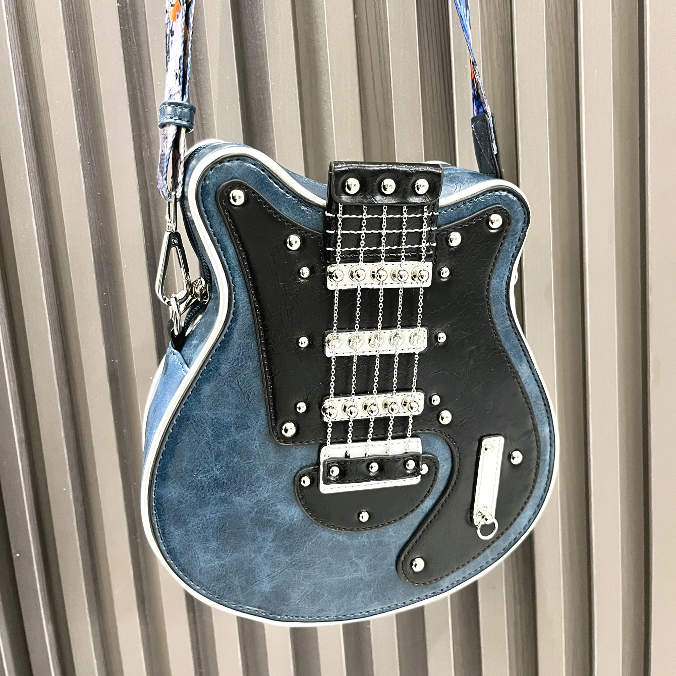 Luxury Leather Crossbody Handbag - Handmade Guitar Shape Purse for Women