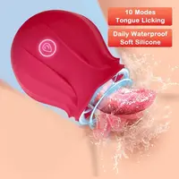 Heißer Verkauf Rose Zunge Lecken Oral Saugen Vibrator für Frauen Klitoris Stimulator Weibliche Masturbation Sucker Lecken Sex Spielzeug für Frauen 1