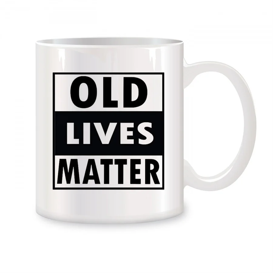 

Retirement Birthday Gifts for Men Old Lives Matter Mugs For Dad, Mom Birthday Gifts Novelty Coffee Ceramic Tea Cups White 11 oz