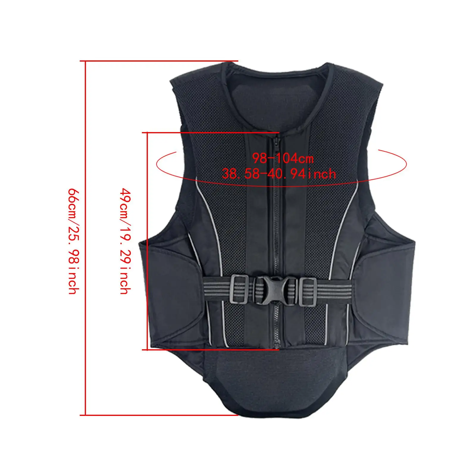 Equestrian Vest Padded Zipper Closure Horse Riding Vest for Adults Children
