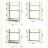 Wall Mounted Kitchen Organizer Shelf Spice Jars Seasoning Bottle Storage Rack With Tower Bar Hooks 6