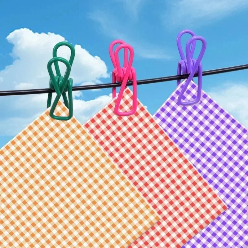 PVC 코팅 강철 와이어 다용도 클립, 다채로운 색상의 옷핀, 모자, 양말, 수건, 옷장, 주방, 사무실, 가정 정리용