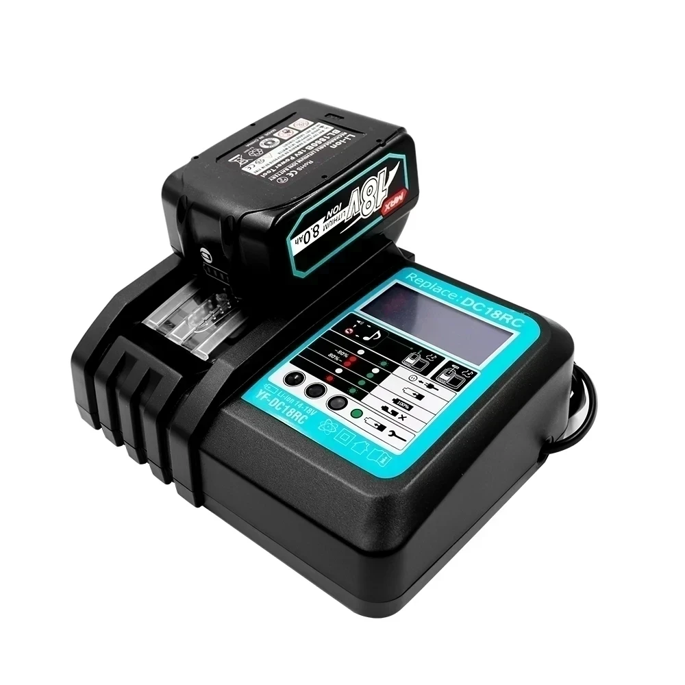 Makita 18V 8.0Ah Rechargeable Li-ion Battery For Makita Power Tool 18 v Batteries BL1840 BL1850 BL1830 BL1860B LXT 400 + Charger