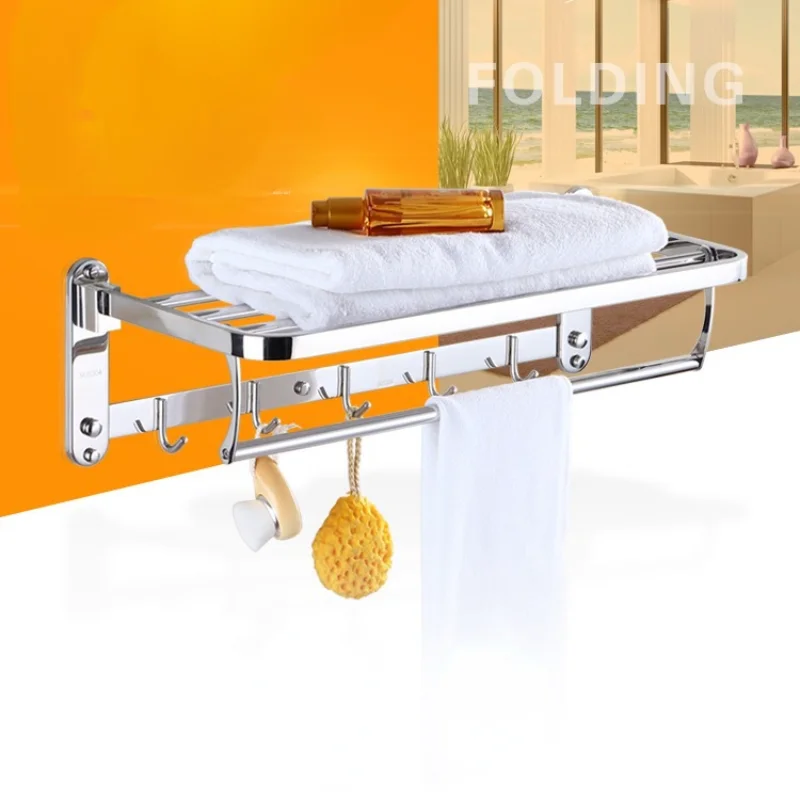 Installation Stanzen Schwimmendes Regal 304 Edelstahl Handtuchhalter Hause Badezimmer Wand Lagerung Rack Hardware Aufhänger Set