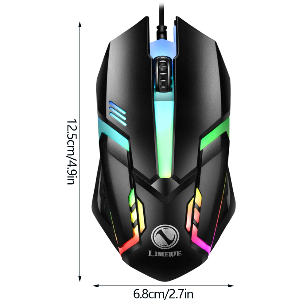 Limei S1 E-Sports Luminous Wired Mouse USB Wired Desktop Laptop Mute Computer Game Mouse