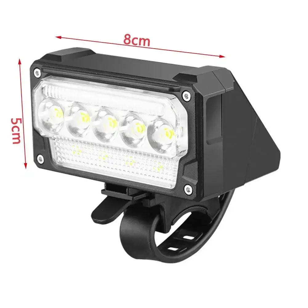 Set Luci Per Bici Anteriori E Posteriori Ricaricabili - Impermeabili, 4+6 Modalità - Sicurezza Notturna