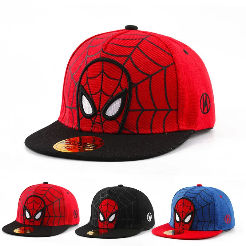 thumbnail image 2 of Gorras de Spiderman con dibujos animados de anime para niños pequeños, gorras de béisbol para bebés, gorras ajustables de hip hop para primavera y verano para niños, 2 of 3