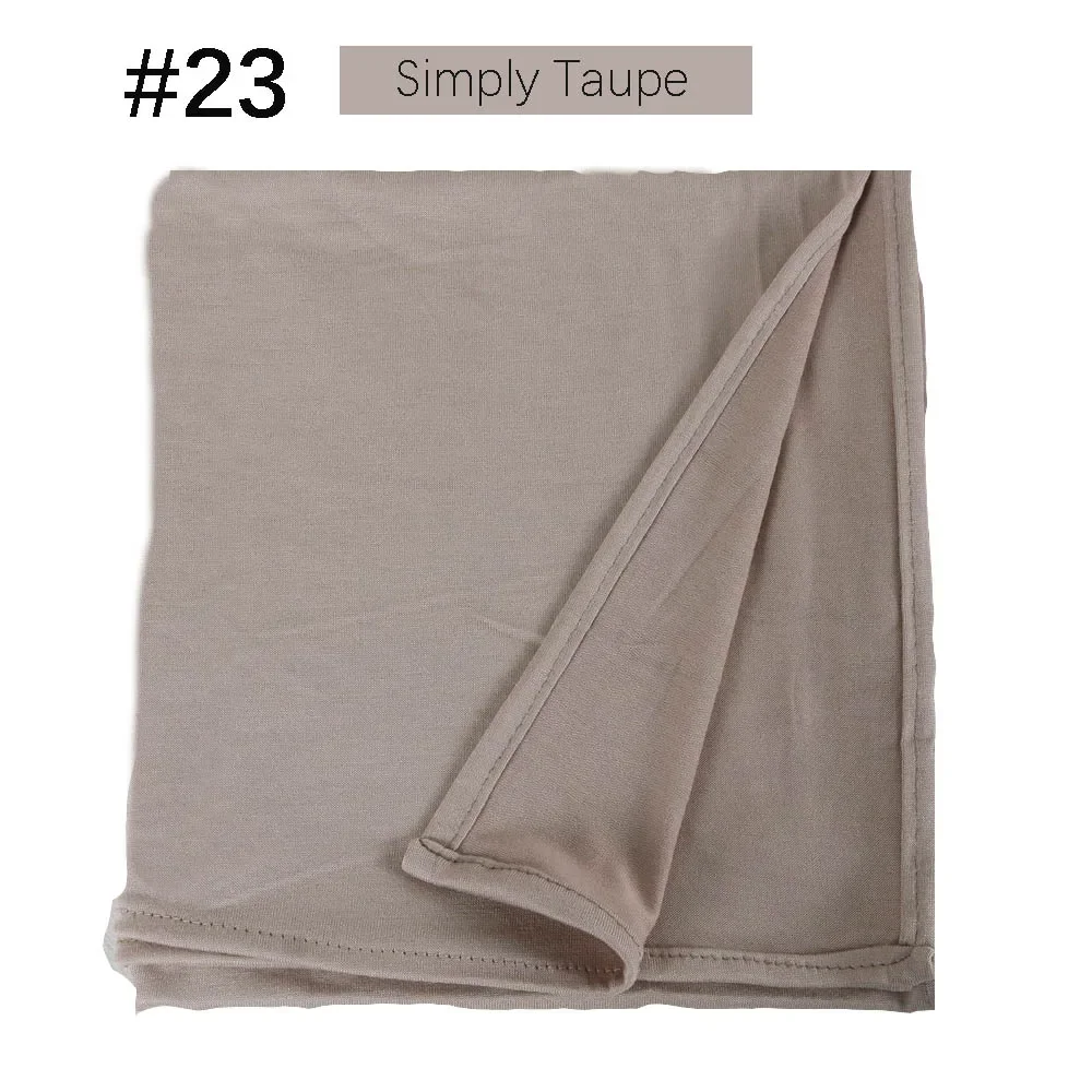 Muslim Women Stretchy Jersey Hijab Plain Cotton Jersey Hijabs Islamic Soft Turban Head Wraps Headscarf 170X60cm