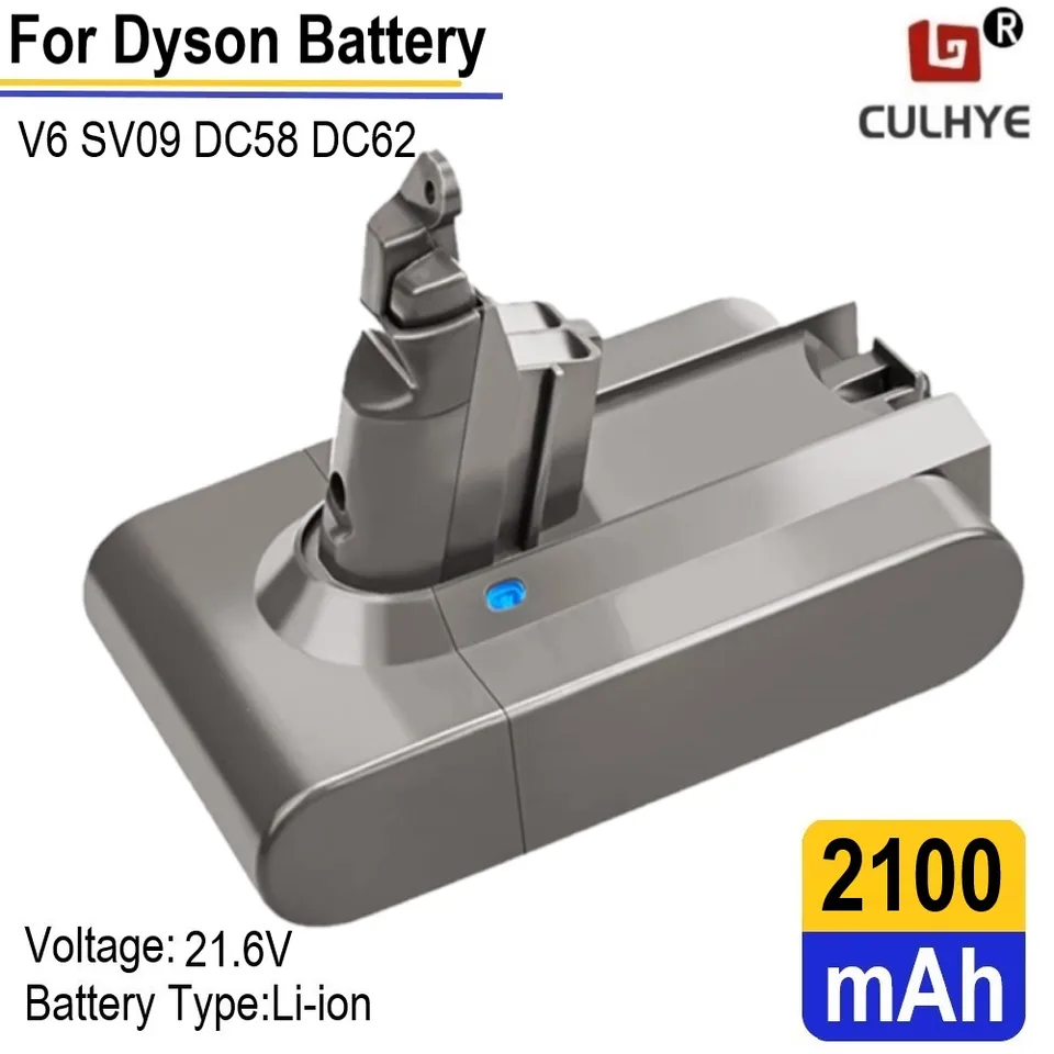 Li-ion交換用バッテリー,dyson掃除機用,掃除機用,2100mah,21.6v,v6